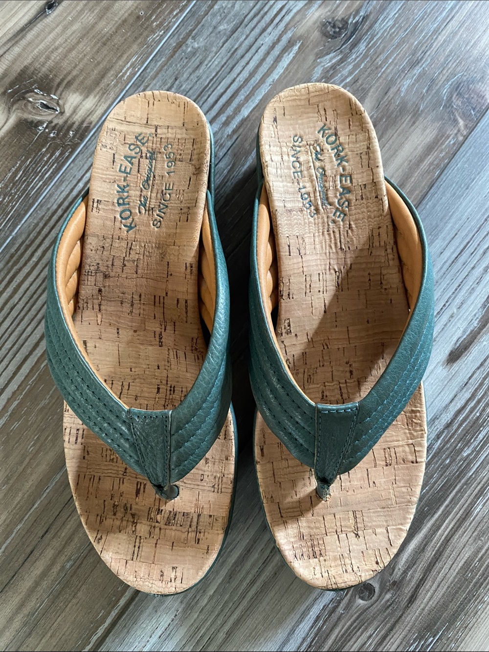 🩴Kork Ease🩴Teal Madison Wedge Sandals - Picture 5 of 11